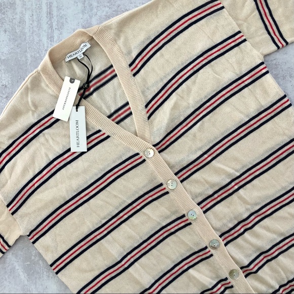 Anthro Heartloom Striped Long Duster Cardigan S - Picture 4 of 10